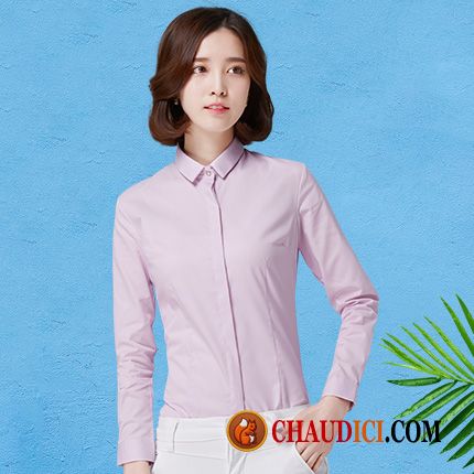 Chemisier Long Blanc Femme Slim Frais Campus Vent Femme Rose France