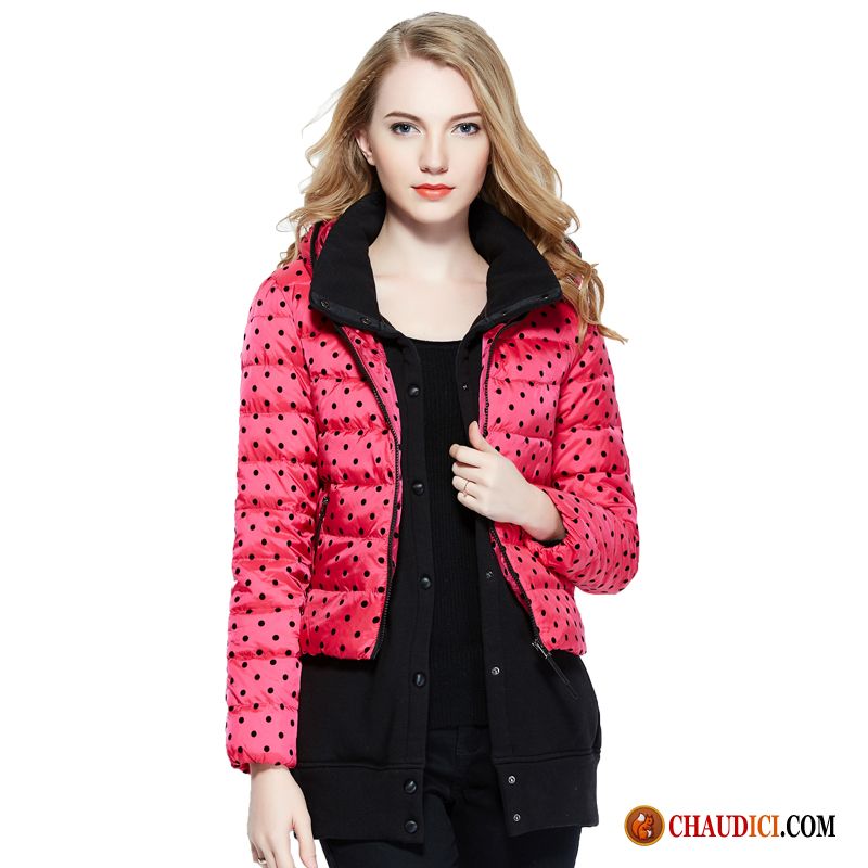 Doudoune Femme Avec Capuche Court Slim Doux Manteau En Coton Fermeture Éclair France