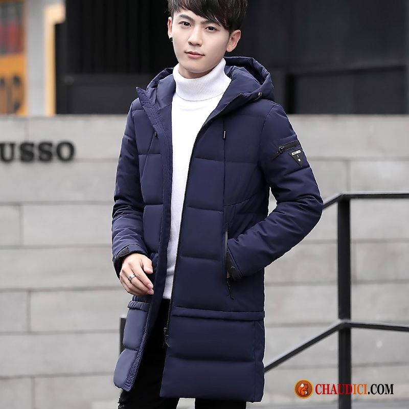 Doudoune Homme Capuche Matelassée Manteau En Coton Vêtements Matelassé Anti-saison Tendance