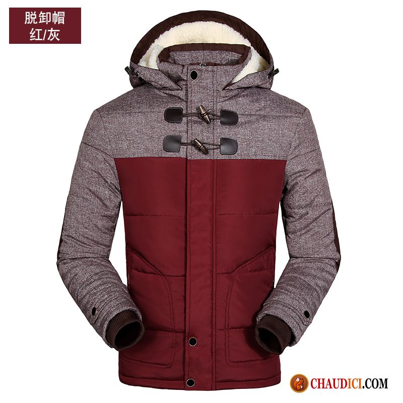 Doudoune Homme De Marque Manteau Matelassée Court Épaissir Hiver Pas Cher