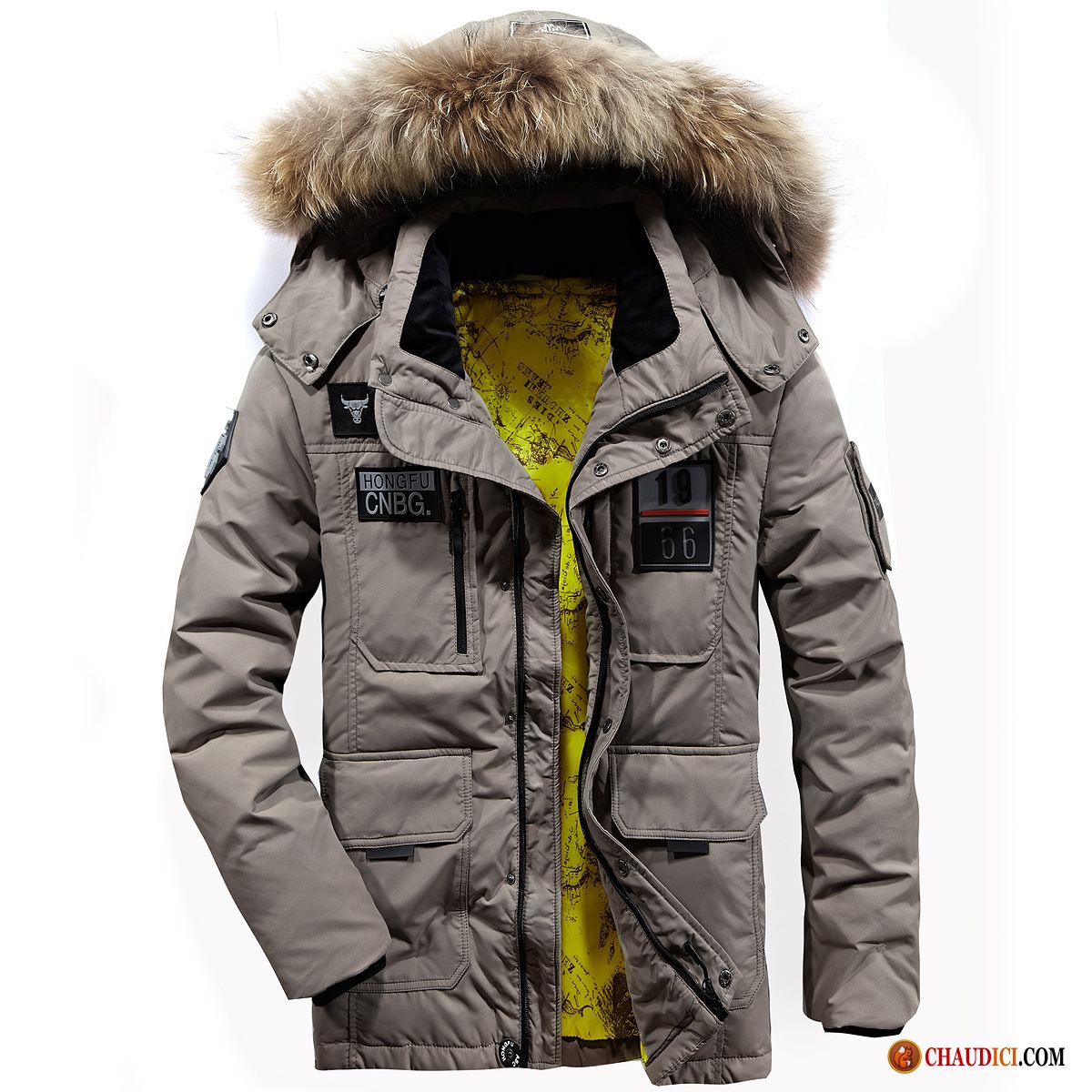 Doudoune Homme Longue Doudoune Hiver Manteau Épaissir