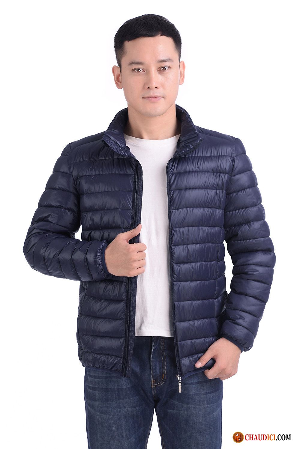 Doudoune Sans Manche Homme Bleu Marine Chameau Matelassé Matelassée Hiver Manteau Manteau En Coton