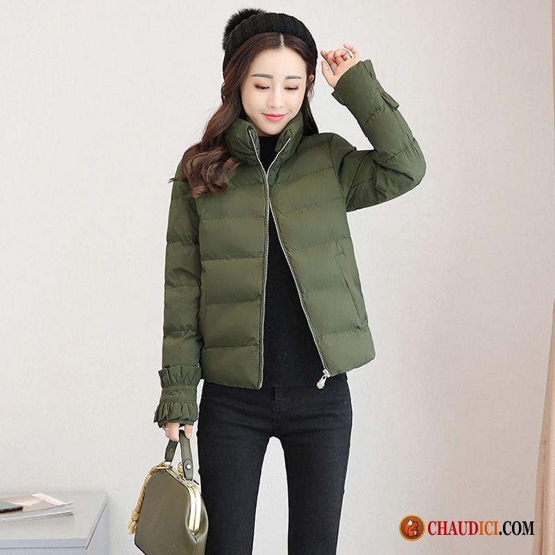 Doudoune Tres Chaude Femme Manteau Vêtements Matelassé Matelassée Hiver Militaire Vert