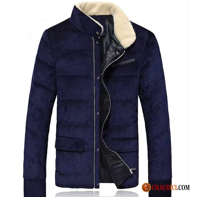 Doudoune Vente Pour Homme Lilas Manteau Doudoune Slim Tendance Col Mandarin