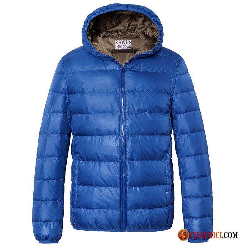 Gilet Doudoune Homme Manteau Pure Capuche Court Doudoune France