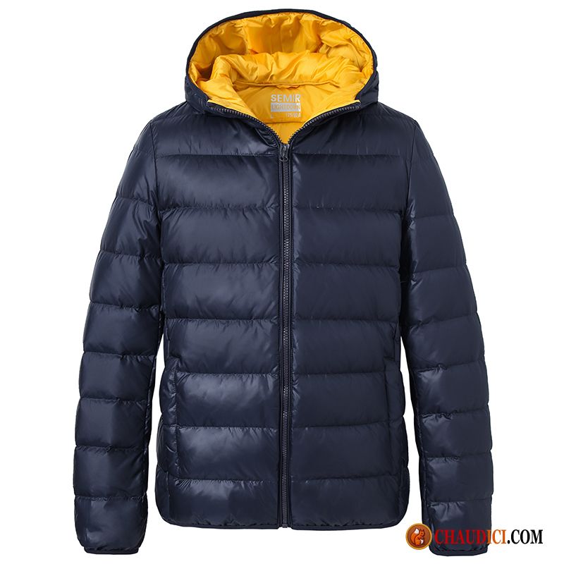 Gilet Doudoune Homme Manteau Pure Capuche Court Doudoune France