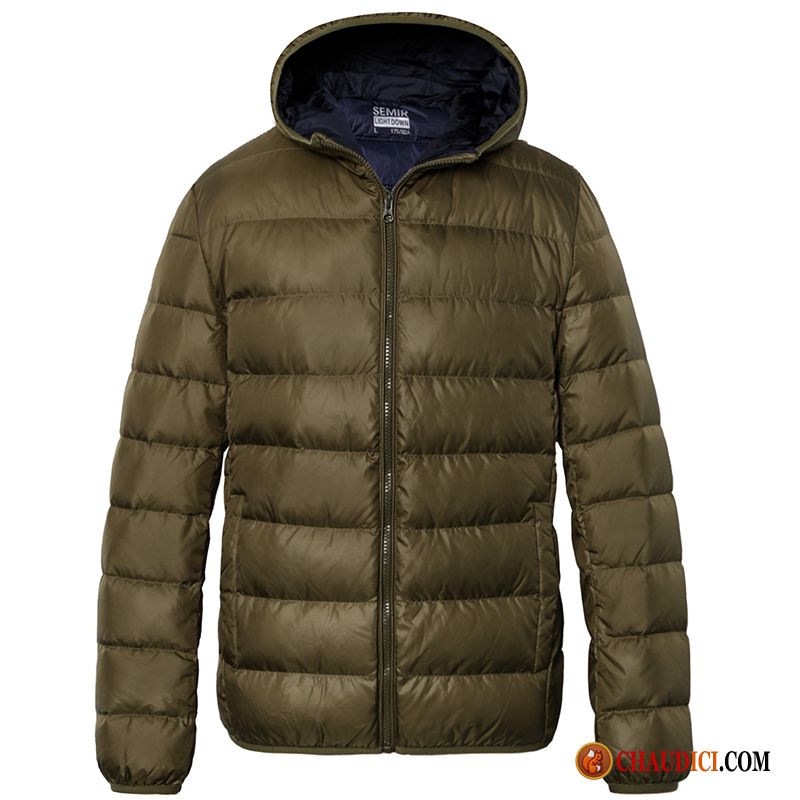 Gilet Doudoune Homme Manteau Pure Capuche Court Doudoune France