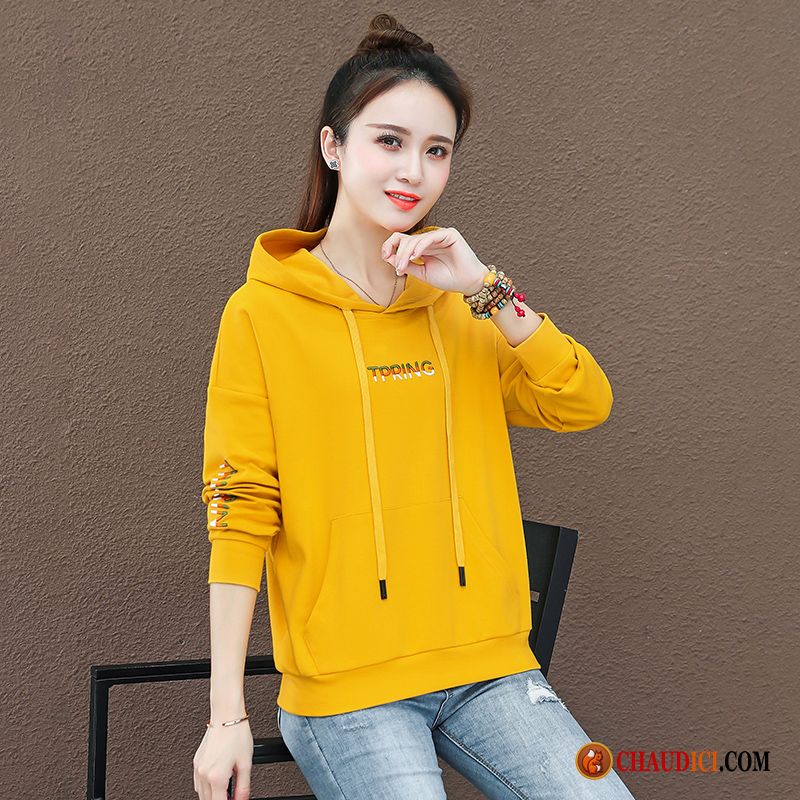 Gilet Femme De Marque Printemps Une Veste Jaune Capuche Hoodies France