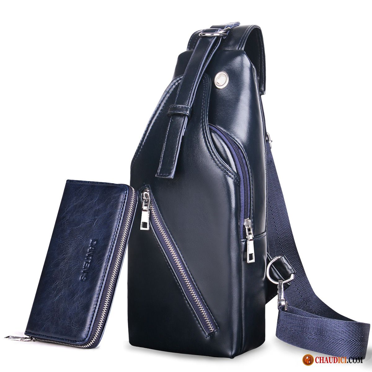 Grand Sac En Bandoulière Homme Cuir Véritable Homme Sac Poitrine Sacs À Bandoulière Loisir Pas Cher