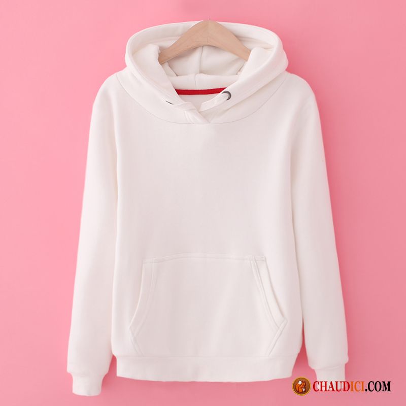 Gros Sweat À Capuche Laine Femme Étudiant Capuche Hoodies Légère Pullovers