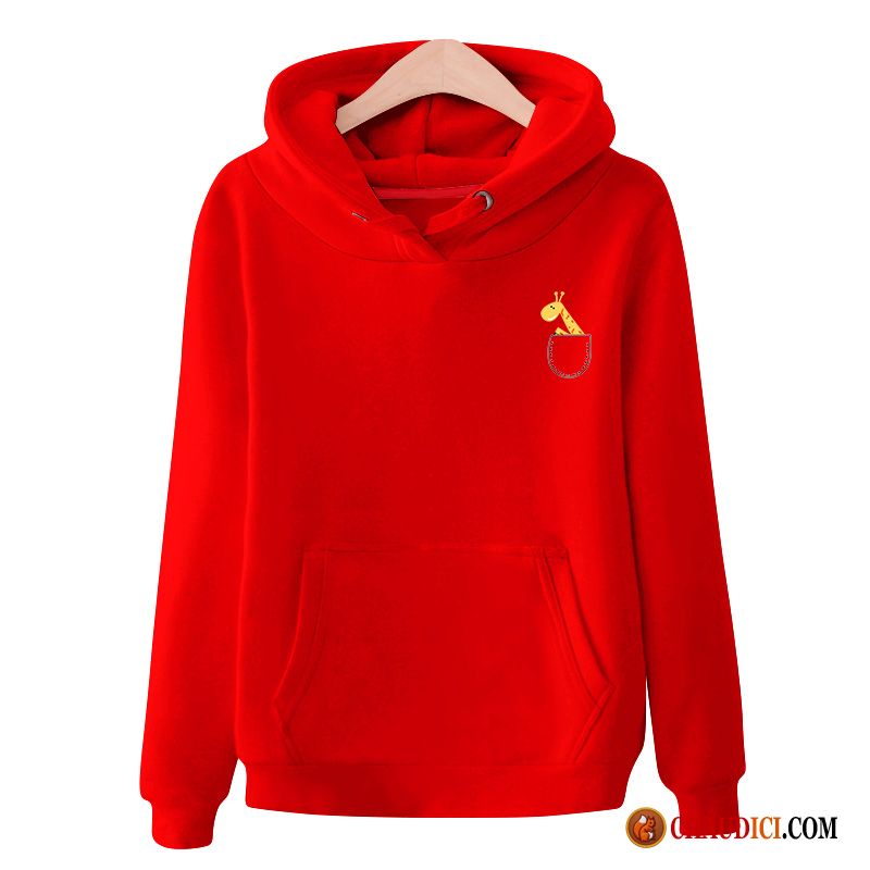 Gros Sweat À Capuche Laine Femme Étudiant Capuche Hoodies Légère Pullovers