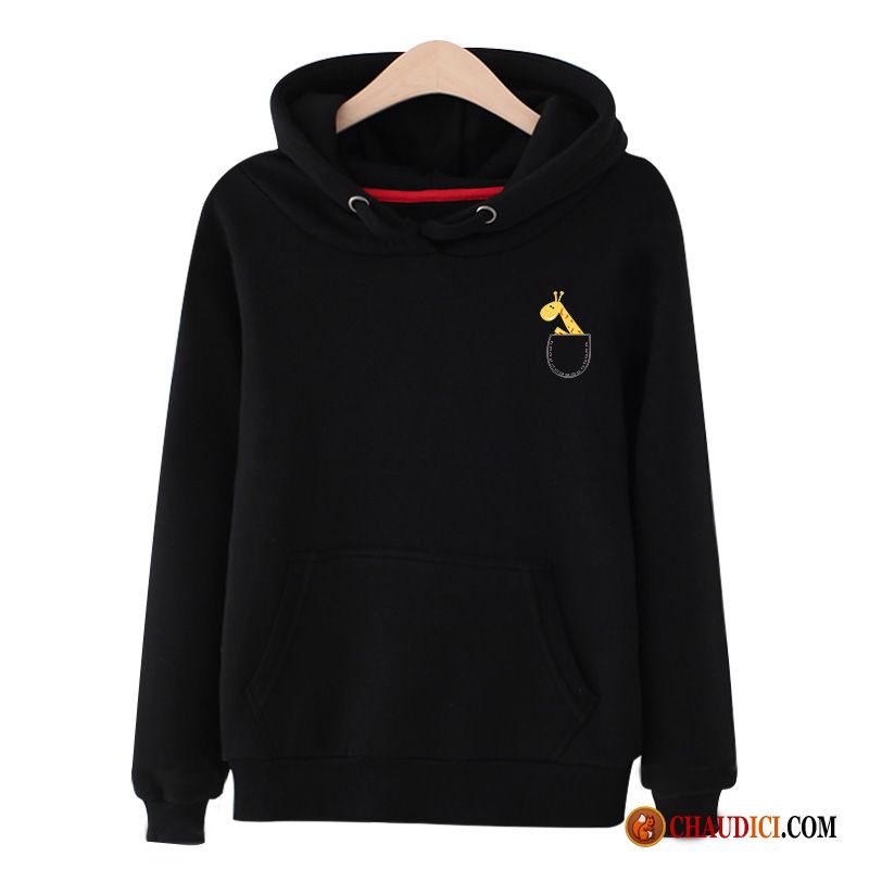 Gros Sweat À Capuche Laine Femme Étudiant Capuche Hoodies Légère Pullovers