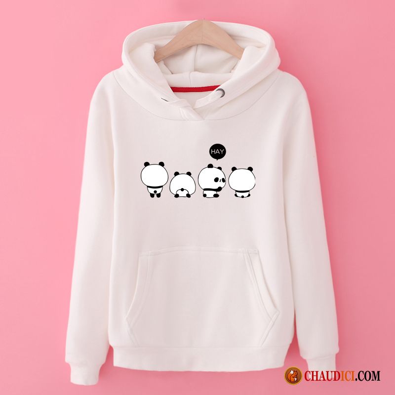 Gros Sweat À Capuche Laine Femme Étudiant Capuche Hoodies Légère Pullovers