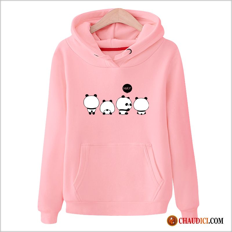 Gros Sweat À Capuche Laine Femme Étudiant Capuche Hoodies Légère Pullovers