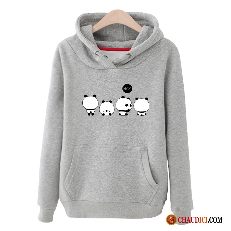 Gros Sweat À Capuche Laine Femme Étudiant Capuche Hoodies Légère Pullovers