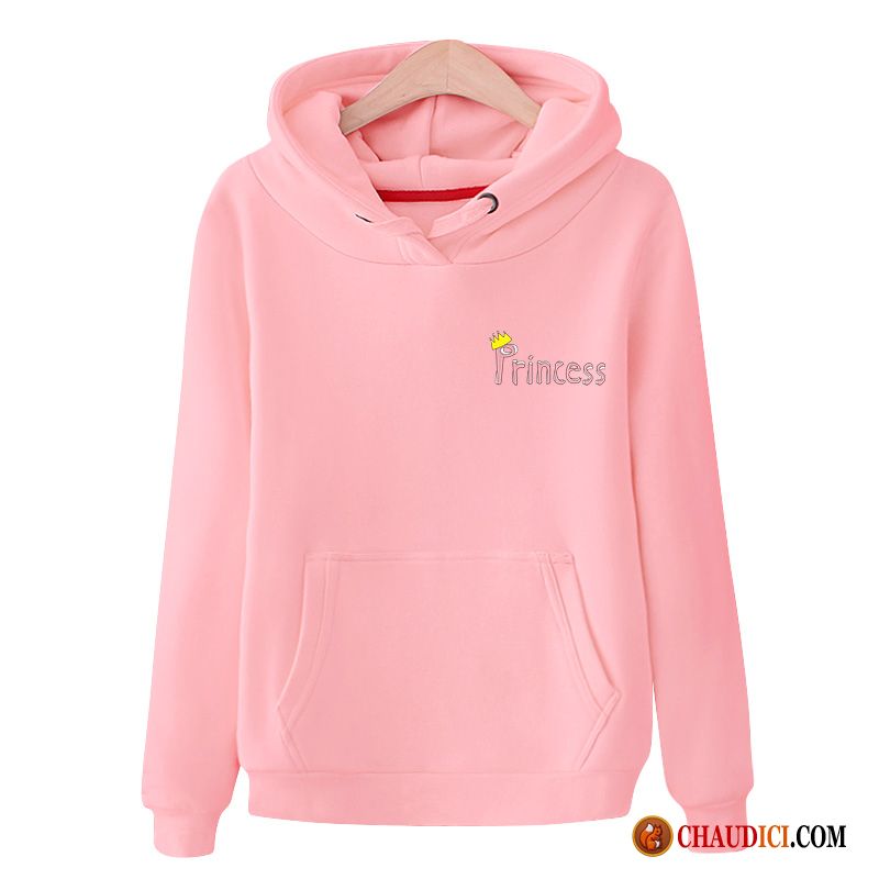 Gros Sweat À Capuche Laine Femme Étudiant Capuche Hoodies Légère Pullovers