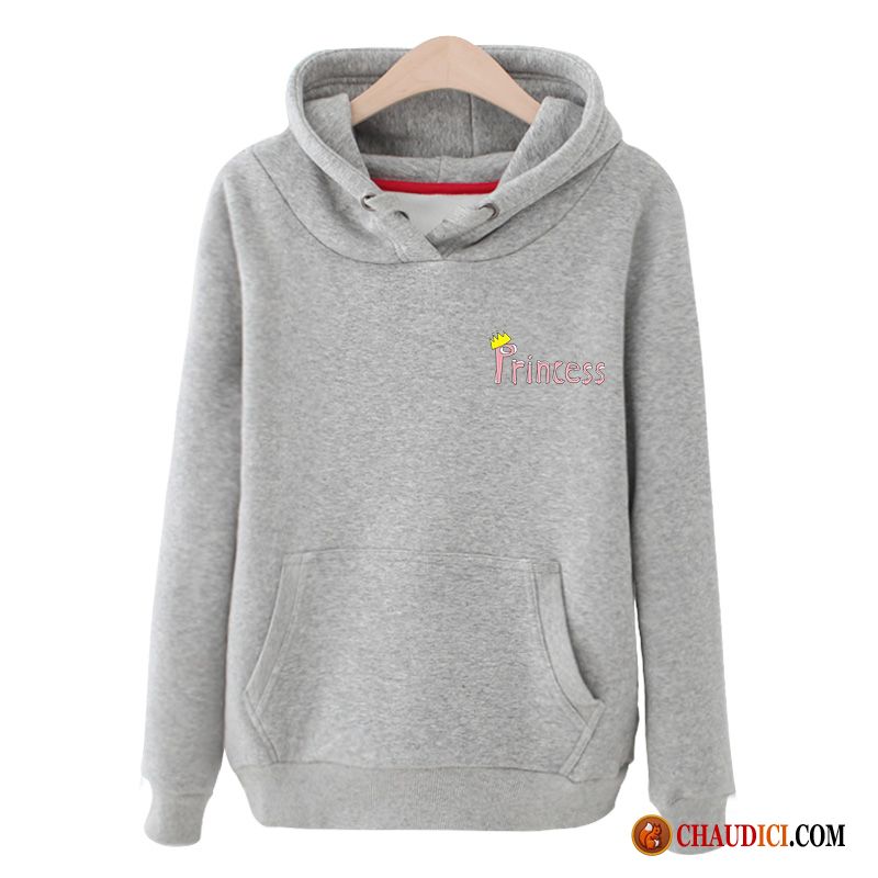 Gros Sweat À Capuche Laine Femme Étudiant Capuche Hoodies Légère Pullovers