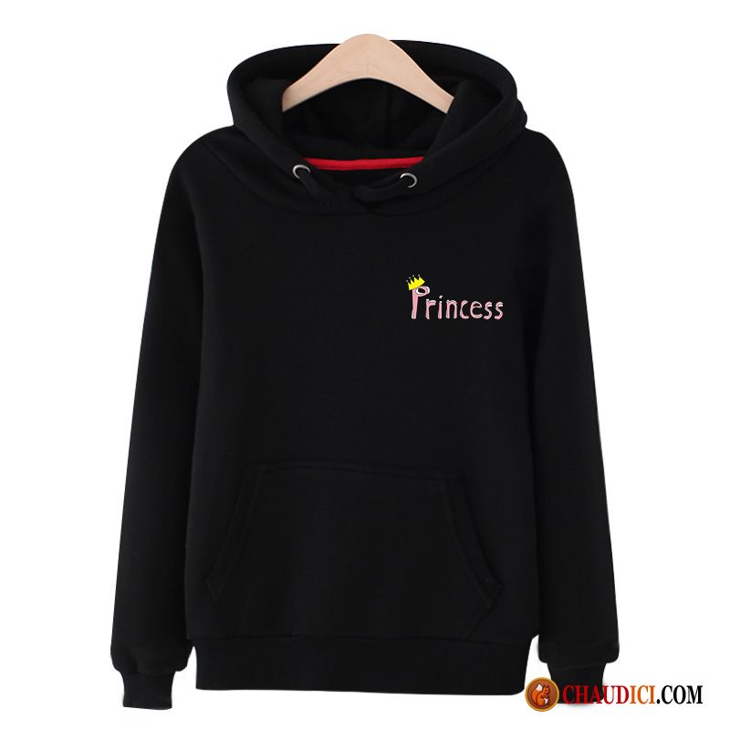 Gros Sweat À Capuche Laine Femme Étudiant Capuche Hoodies Légère Pullovers