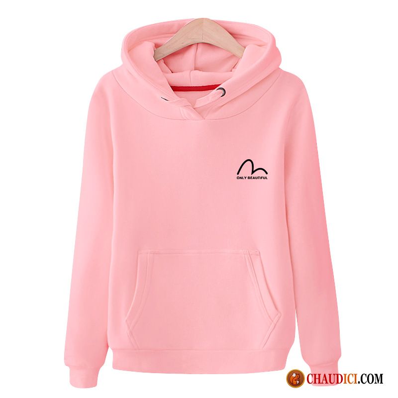 Gros Sweat À Capuche Laine Femme Étudiant Capuche Hoodies Légère Pullovers