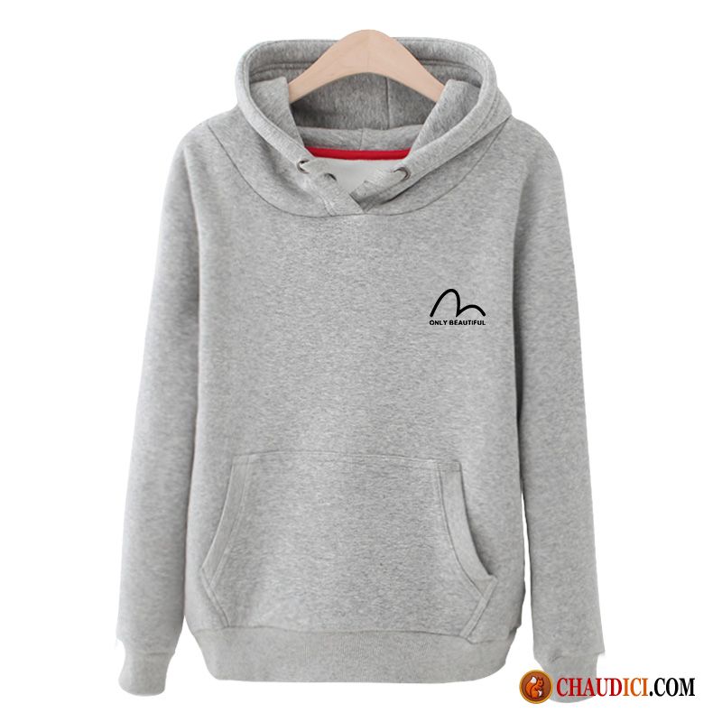 Gros Sweat À Capuche Laine Femme Étudiant Capuche Hoodies Légère Pullovers