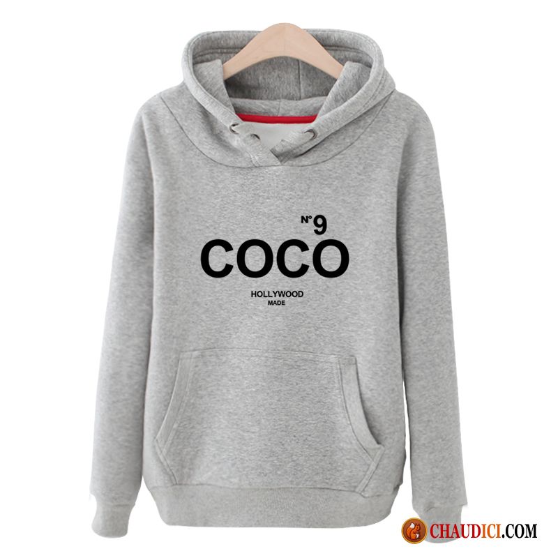 Gros Sweat À Capuche Laine Femme Étudiant Capuche Hoodies Légère Pullovers