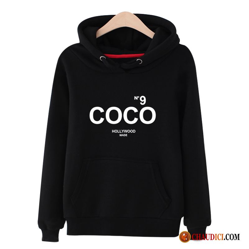 Gros Sweat À Capuche Laine Femme Étudiant Capuche Hoodies Légère Pullovers