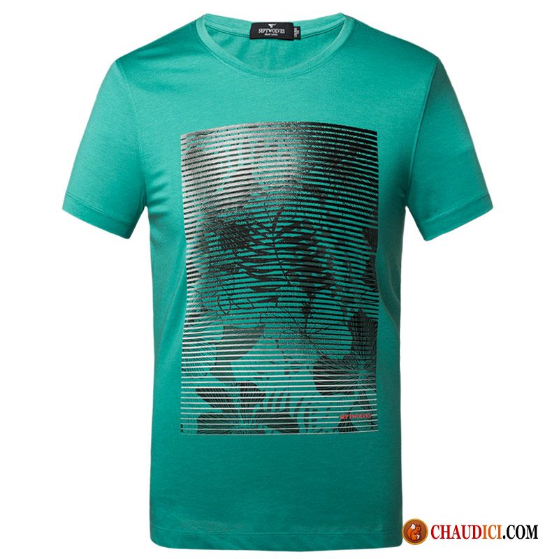 Imprimer Tee Shirt Impression Homme T-shirt Loup Tendance