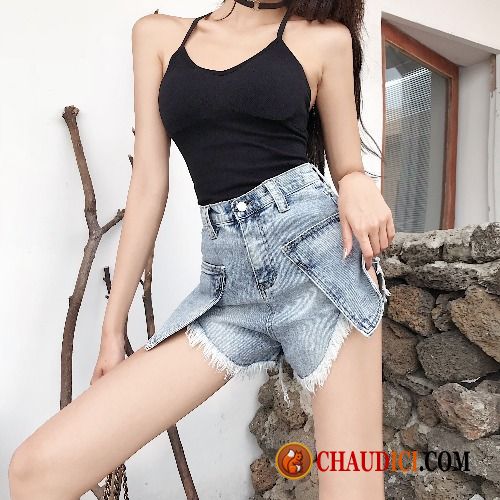 Jean Fashion Femme Pas Cher Noir Gros Denim Pantalon Chaud Haute Cintrée En Vente