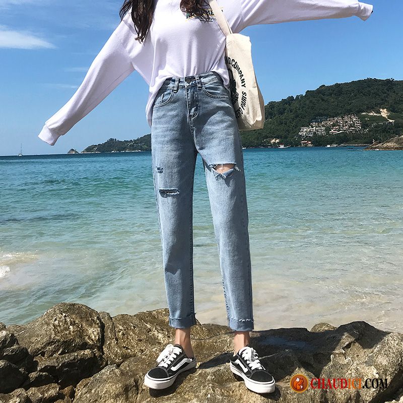 Jean Femme Fantaisie Été Baggy Pantalon Femme Jambe Droite