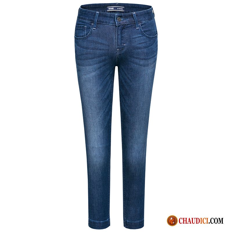 Jean Seven Femme Femme Jambe Droite Jeans Extensible Étudiant