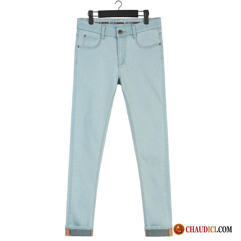 Jean Slim Fit Homme Middle Waisted Jeans Slim Décontractée Tendance