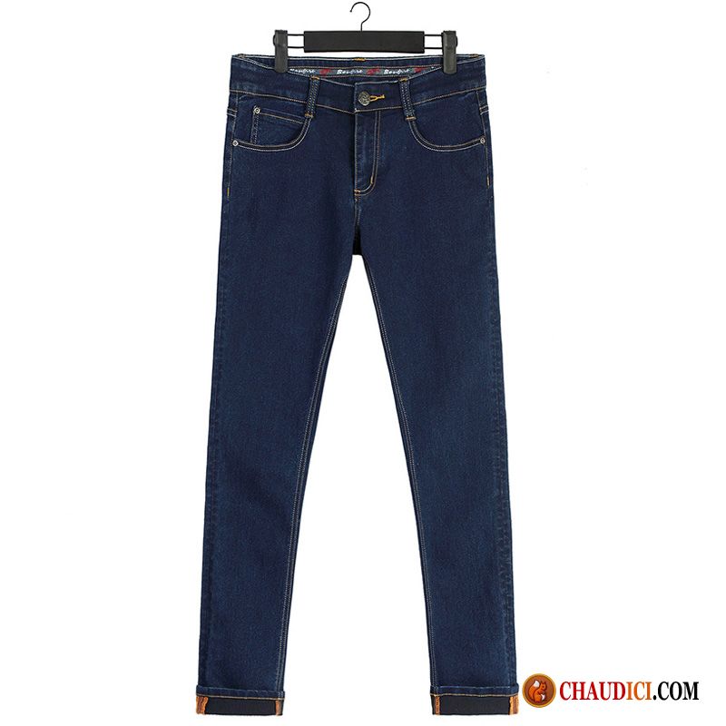 Jean Slim Fit Homme Middle Waisted Jeans Slim Décontractée Tendance