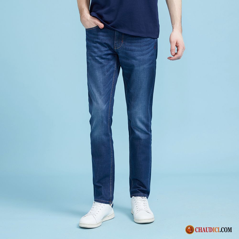 Jean Taille Haute Homme Pas Cher Jeans Pantalons L'automne Printemps Homme Soldes