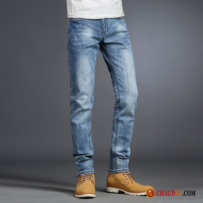 Jeans Homme De Marque Kaki Extensible L'automne Slim Jeunesse Maigre