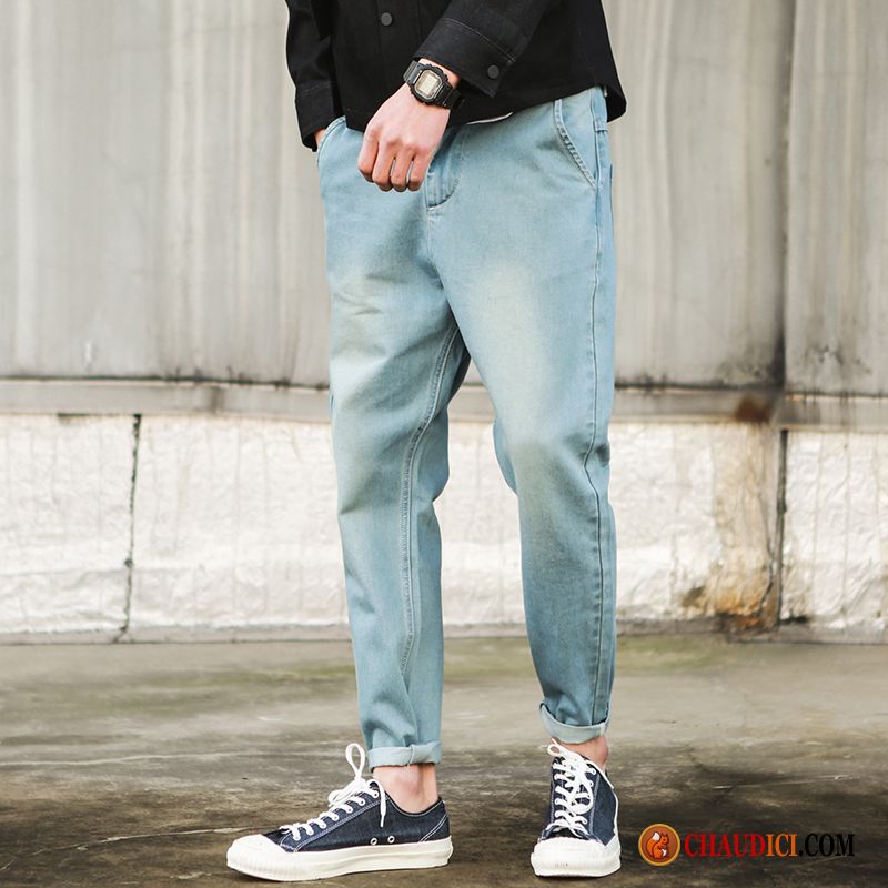 Jeans Pas Cher Homme De Marque Maigre Printemps Jeunesse Baggy Tendance Soldes