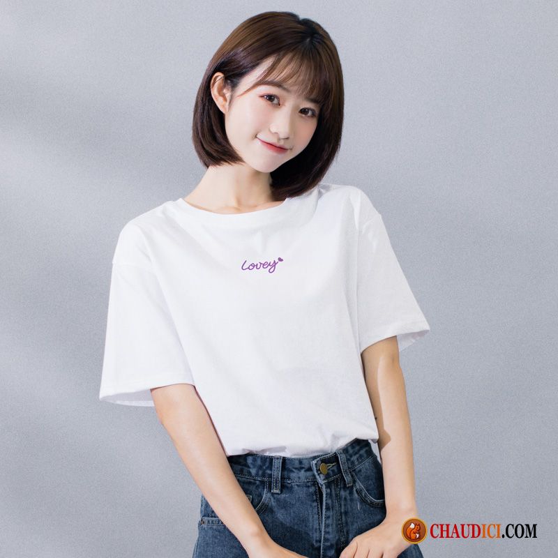 Les Plus Beaux Tee Shirt Femme Violet Été Baggy Tendance Une Veste Femme Soldes