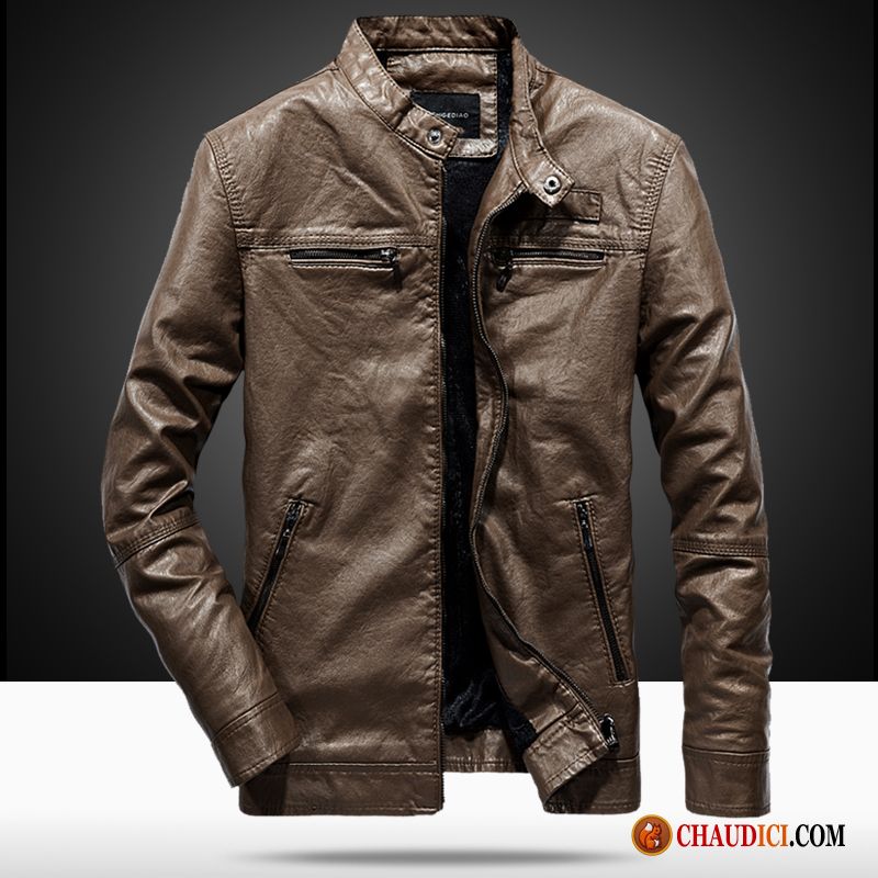 Manteau Costume Homme Beau Printemps Cuir Vêtements Moto Veste