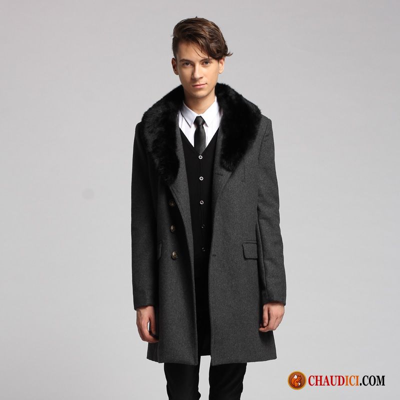 Manteau Court Homme Pérou Britanique Hiver Homme Manteau Bouton À Une Rangée