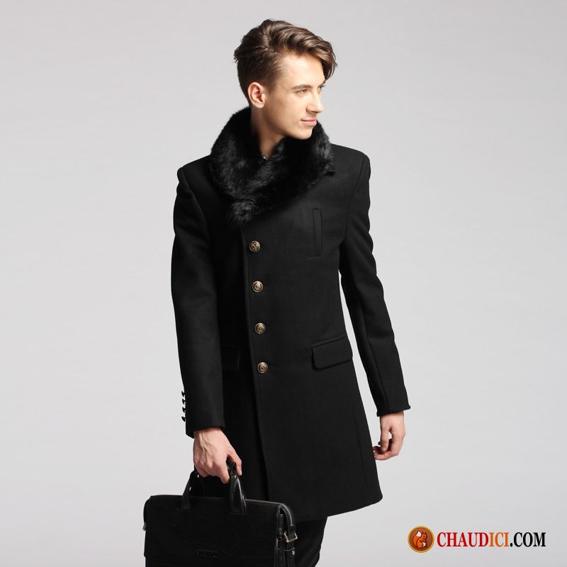 Manteau Court Homme Pérou Britanique Hiver Homme Manteau Bouton À Une Rangée