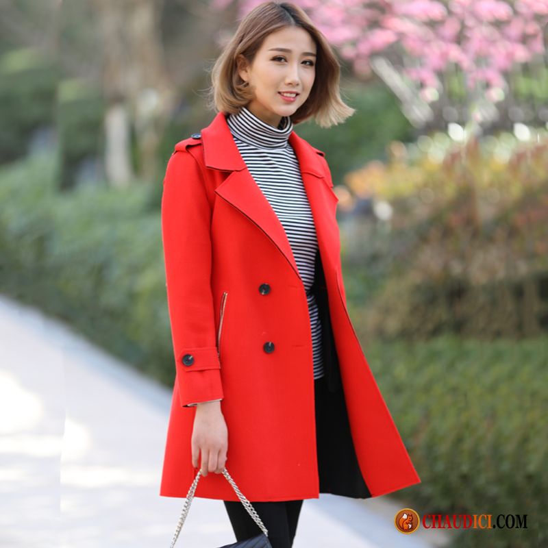 Manteau Et Veste Femme Manteau L'automne Coupe Vent Étudiant Rose Pas Cher