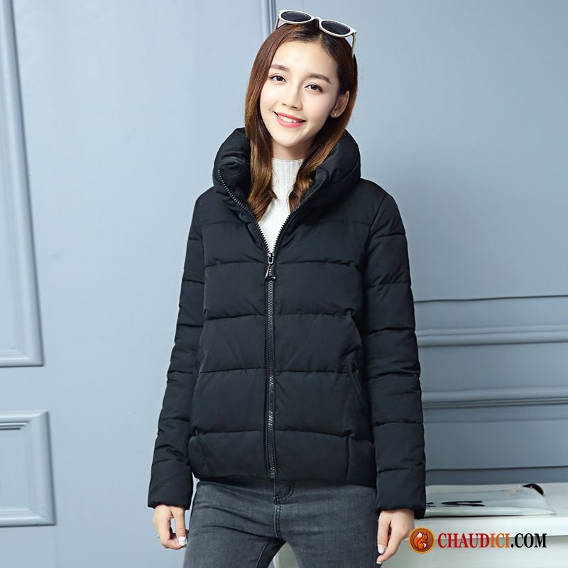 Manteau Hiver Pour Femme Court Épaissir Baggy Manteau En Coton Étudiant