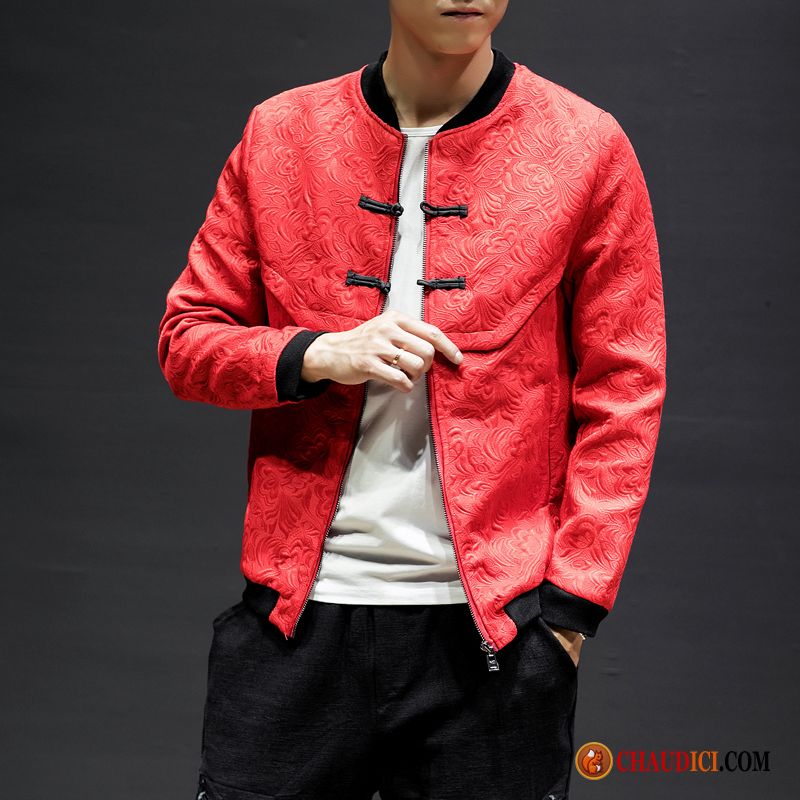 Manteau Homme Avec Capuche Décontractée Style Chinois Veste Vêtements De Baseball Homme Soldes