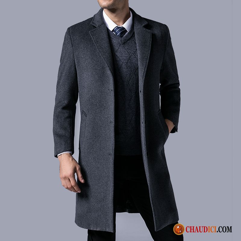 Manteau Homme Marque De Travail Hiver Manteau Longue Décontractée Pas Cher