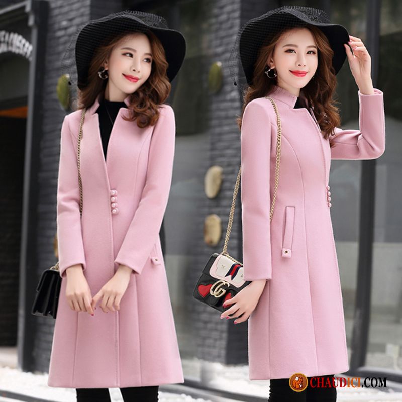 Manteau Jeune Femme Hiver Lavande Femme Manteau Épaissir Style Chaud Rose Pas Cher