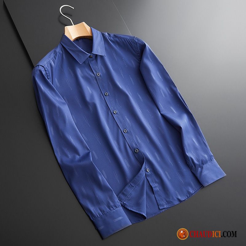 Marque De Chemise Pour Homme Or Tendance Impression Décontractée Chemise Violet