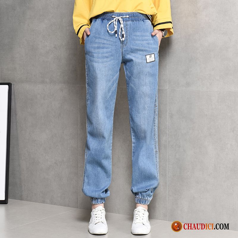 Marque De Jeans Femme Ivoire Mode Tendance Serrés Étudiant Jeans Pas Cher