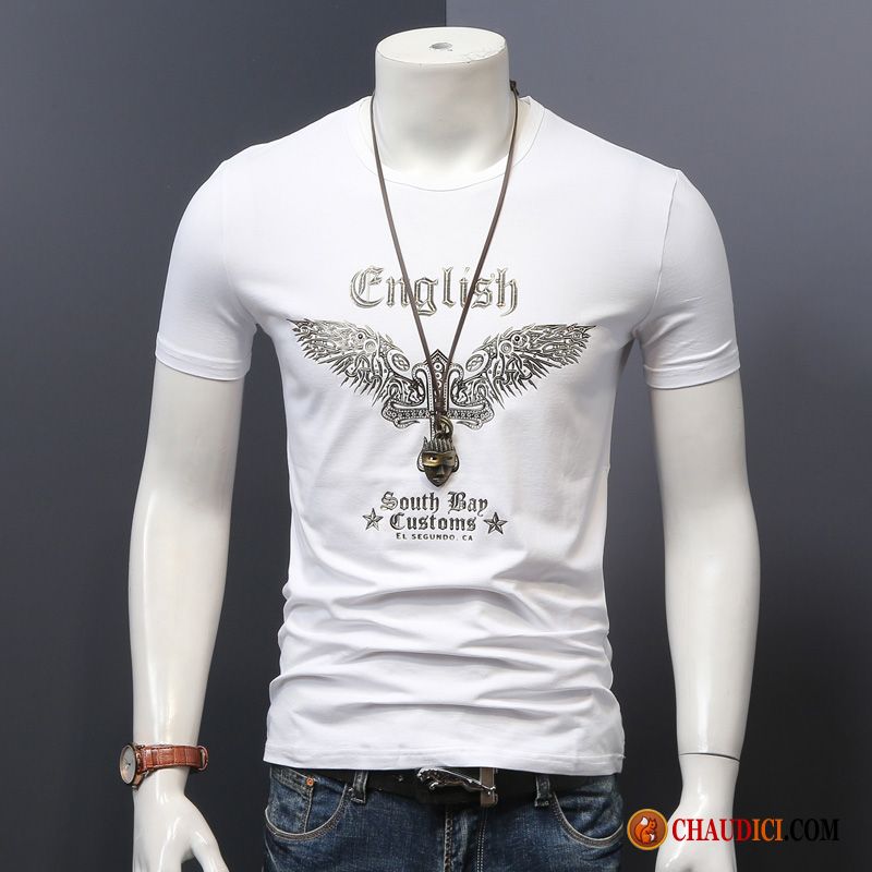 Marque De T Shirt Pour Homme Homme Slim Moulant Été Jeunesse