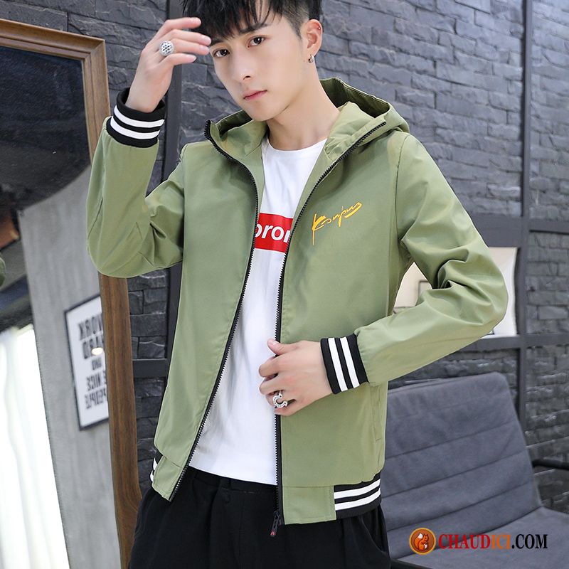 Marque Veste Homme Vert L'automne Printemps Tendance Manteau