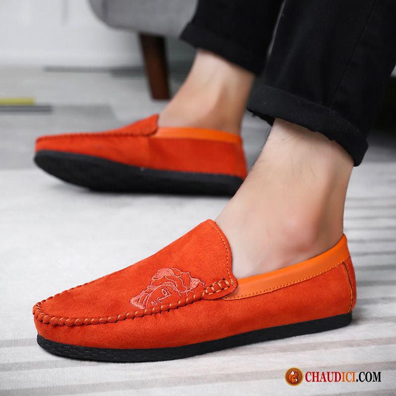 Mocassin A Boucle Homme Homme Derbies Rouge L'automne Tendance En Ligne