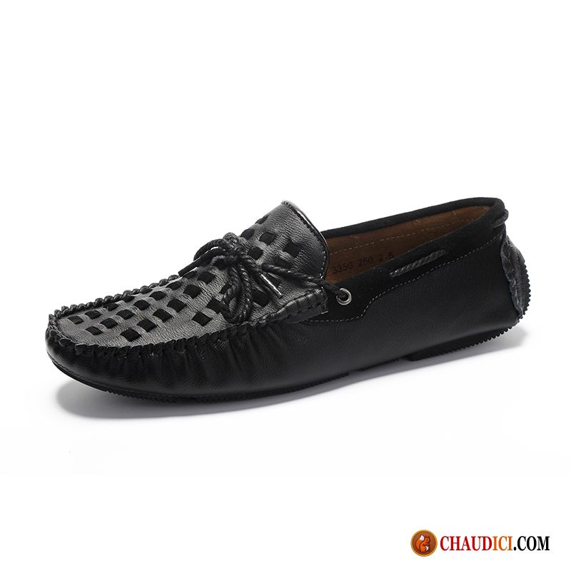 Mocassin A Lacet Homme Chaussures De Conduite Homme Tendance Tissage Épissure